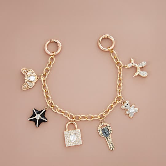 Gold Balloon Dog Austrian Crystal Charm by Bead Landing™